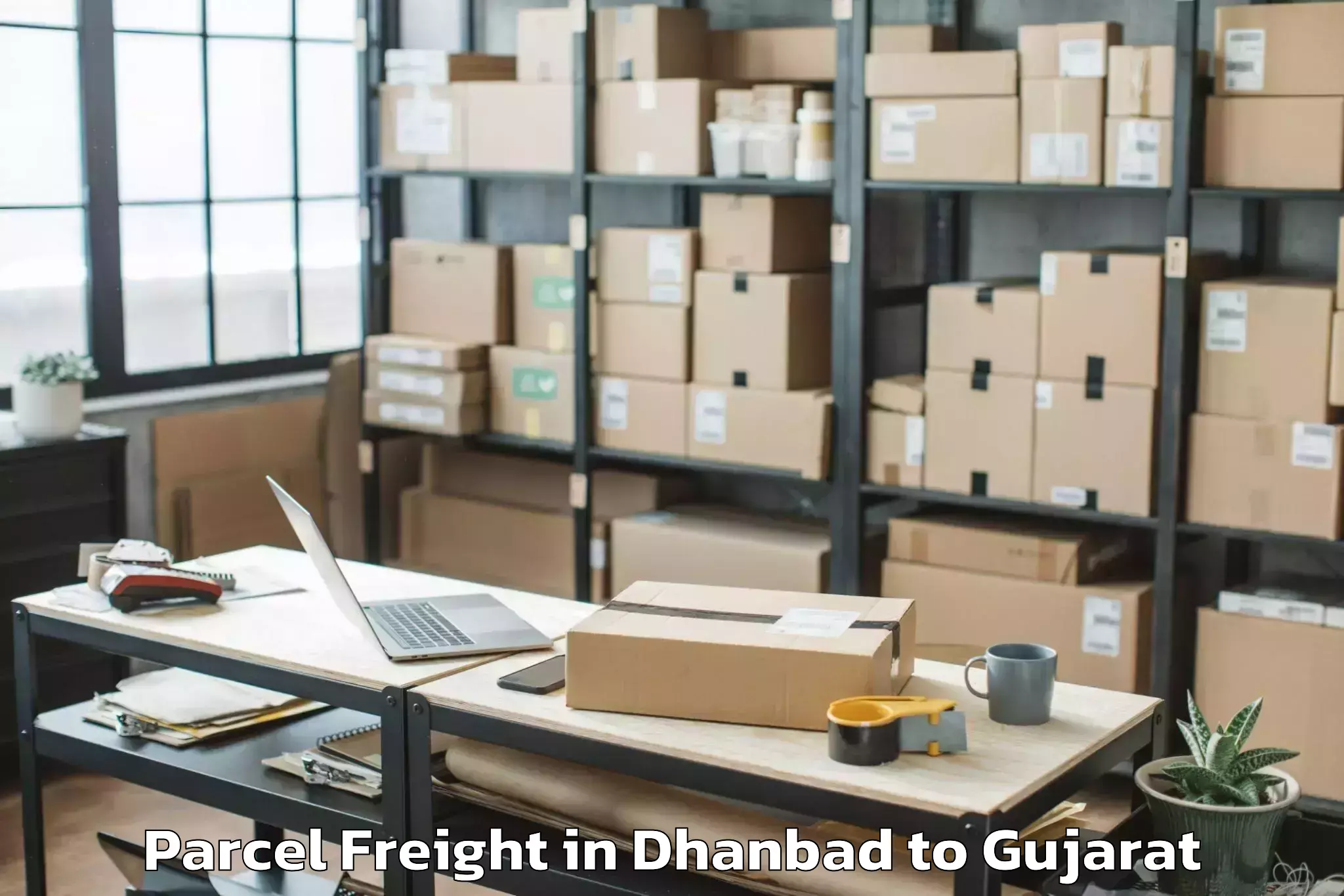 Hassle-Free Dhanbad to Jhulasan Parcel Freight